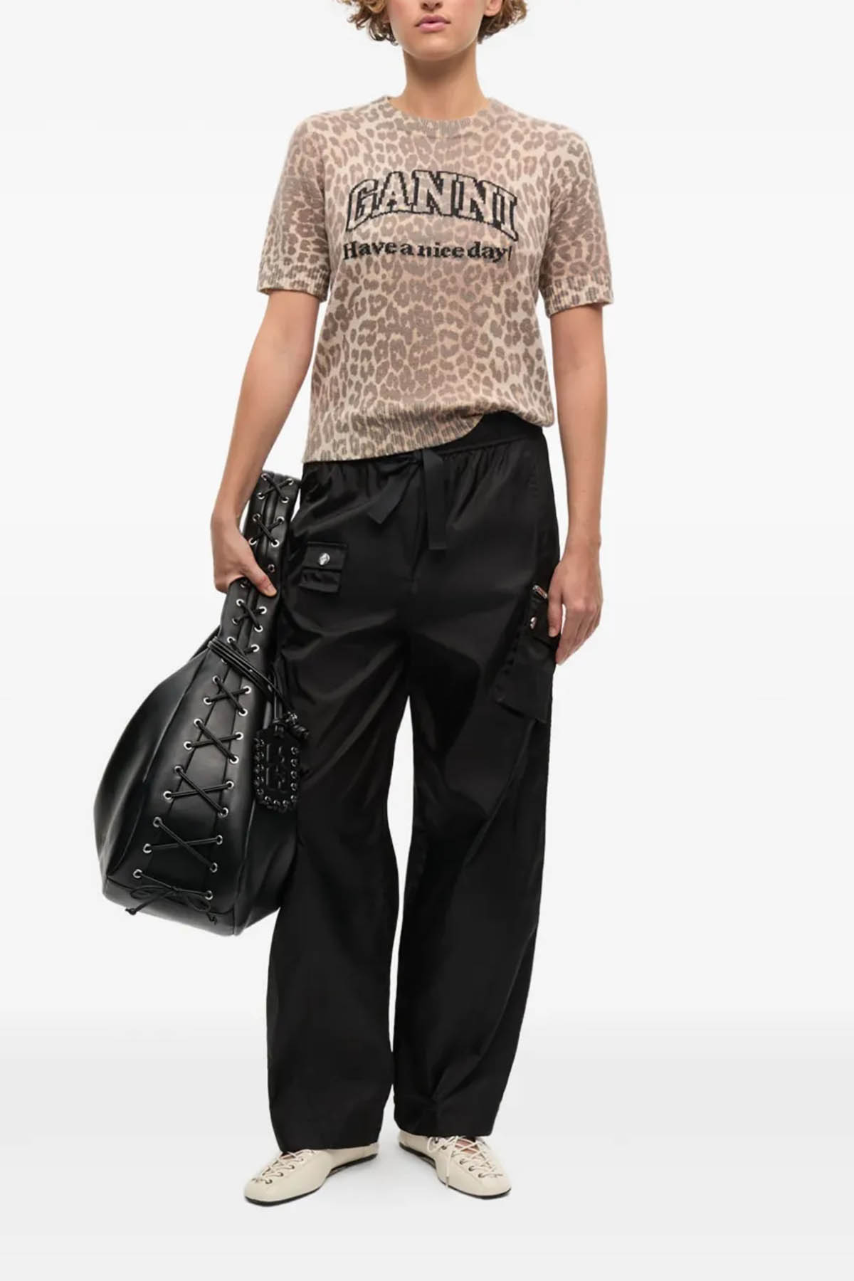 GORGLITTER Maglietta Donna Maniche Corte Con Stampa Leopardo - Estiva, Casual, Festival