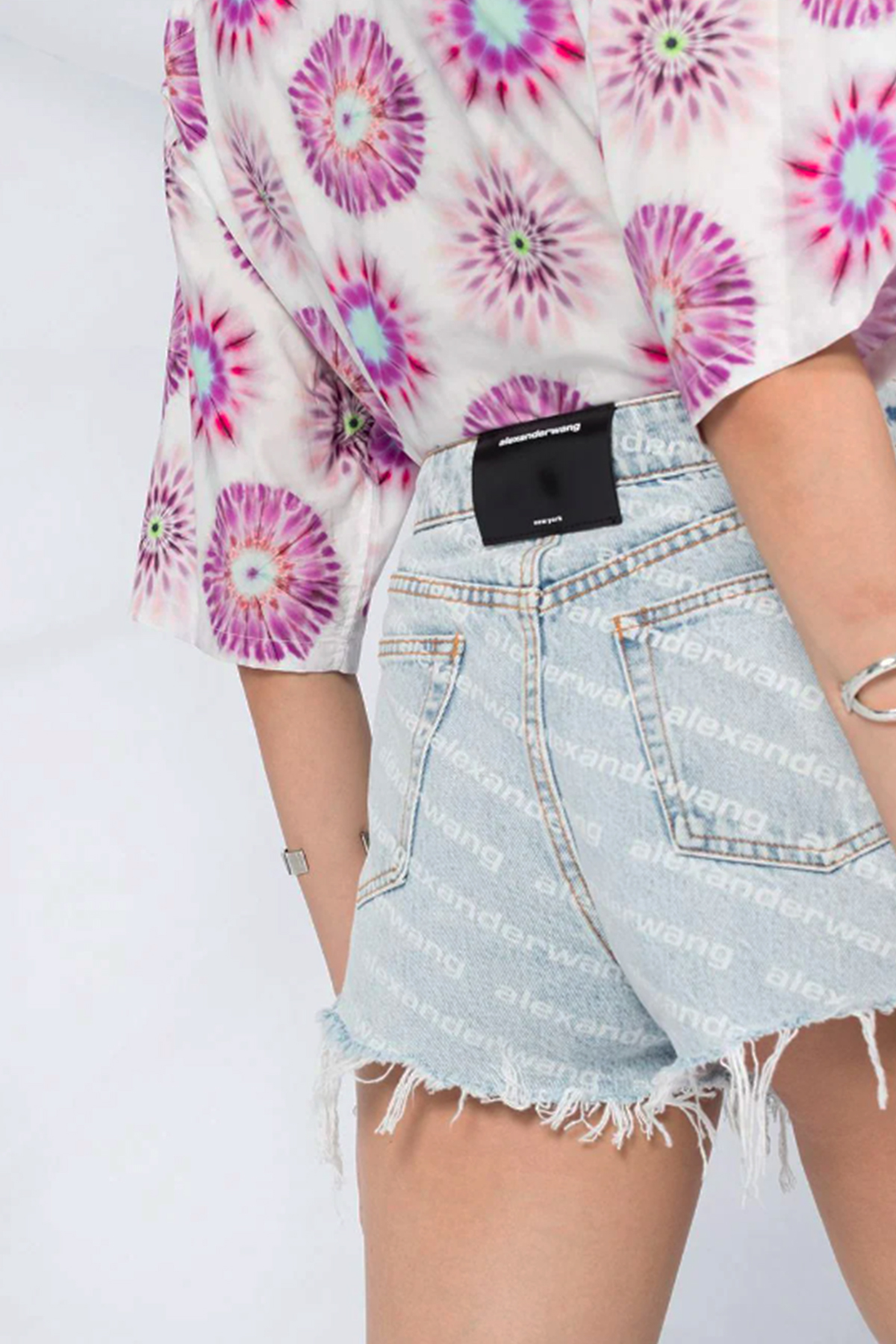 Alexander Wang Jean Shorts Denim Shorts With Logo
