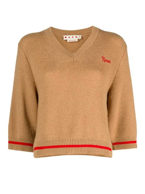 Maglia con logo MARNI | CVMD0099Q1UFWH1100W36