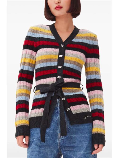Cardigan a righe GANNI | K2325999