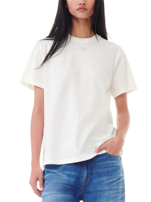 T-shirt con logo GANNI | T3946135