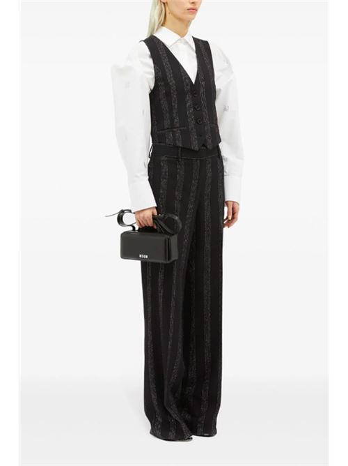 Pantaloni gessati in lurex MSGM | 3741MDP01A24760499