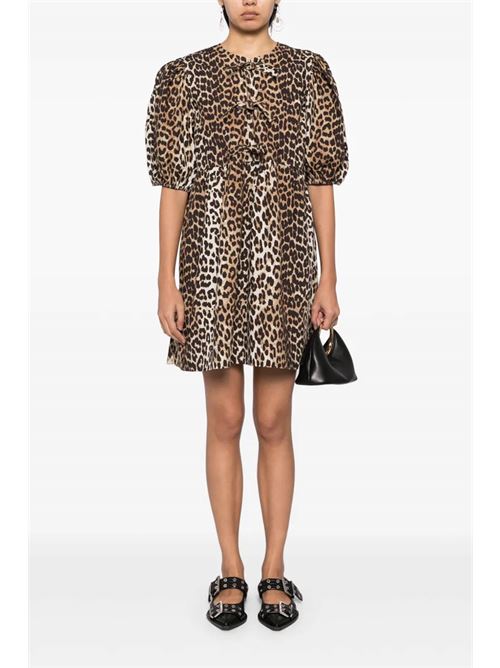 Abito leopardato corto GANNI | F9758943