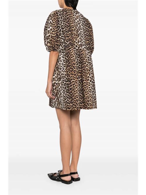 Abito leopardato corto GANNI | F9758943