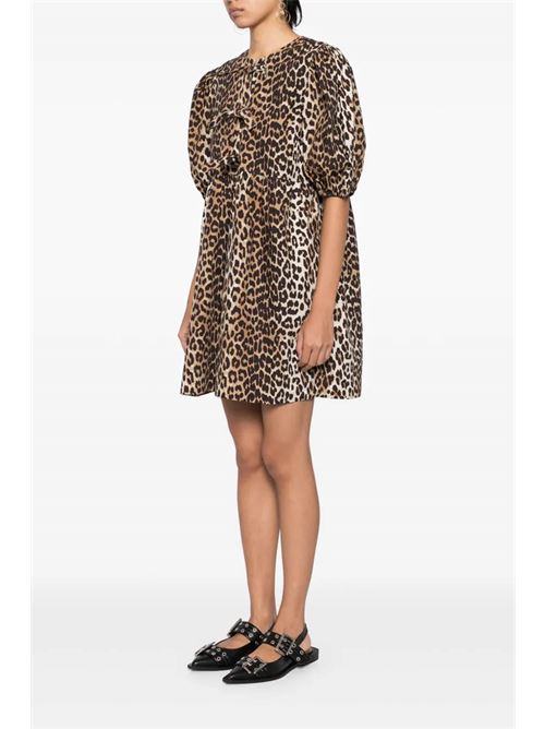 Abito leopardato corto GANNI | F9758943
