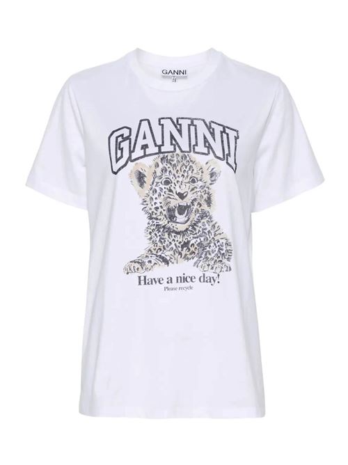 T-shirt con logo GANNI | T4124943