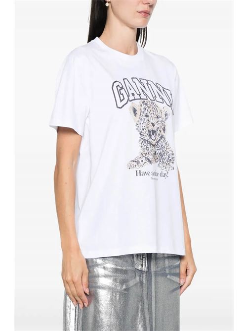 T-shirt con logo GANNI | T4124943