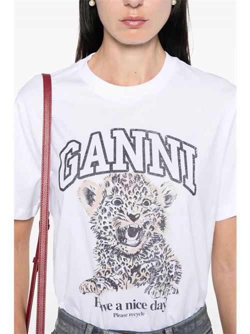 T-shirt con logo GANNI | T4124943