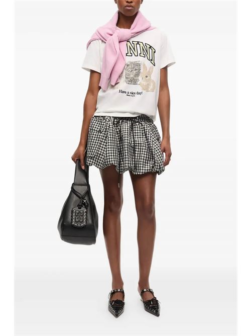 T-shirt con logo GANNI | T4237151