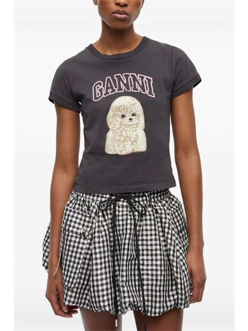 T-shirt con logo GANNI | T4239252