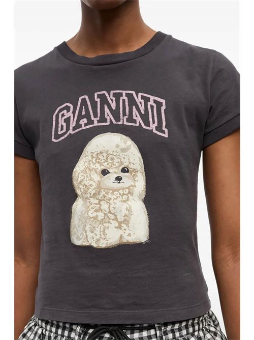 T-shirt con logo GANNI | T4239252