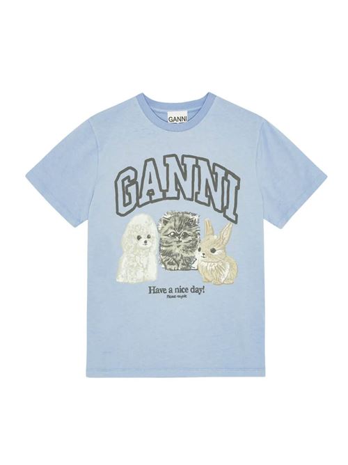 T-shirt con logo GANNI | T4278570