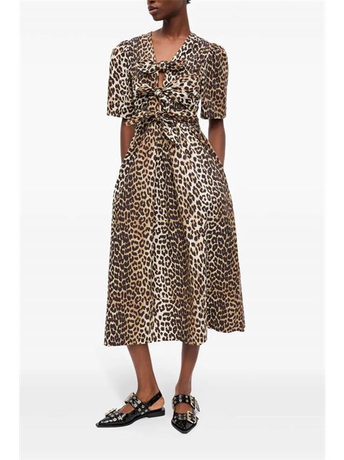 Abito leopardato GANNI | W0373943