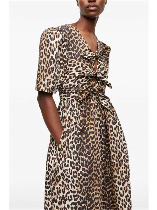 Abito leopardato GANNI | W0373943