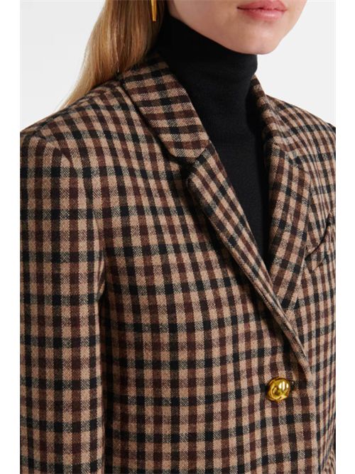 Giacca monopetto a quadri GANNI | W0426979