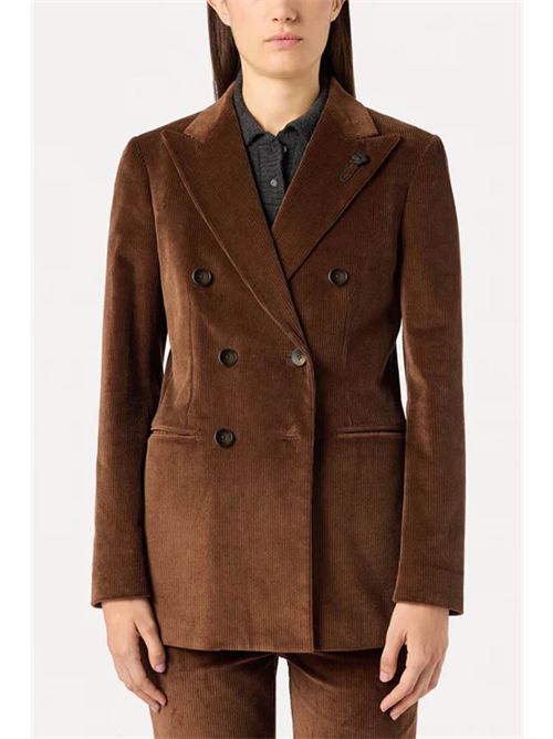 Giacca doppiopetto in velluto a coste LARDINI | A6ADAMFCN65401300