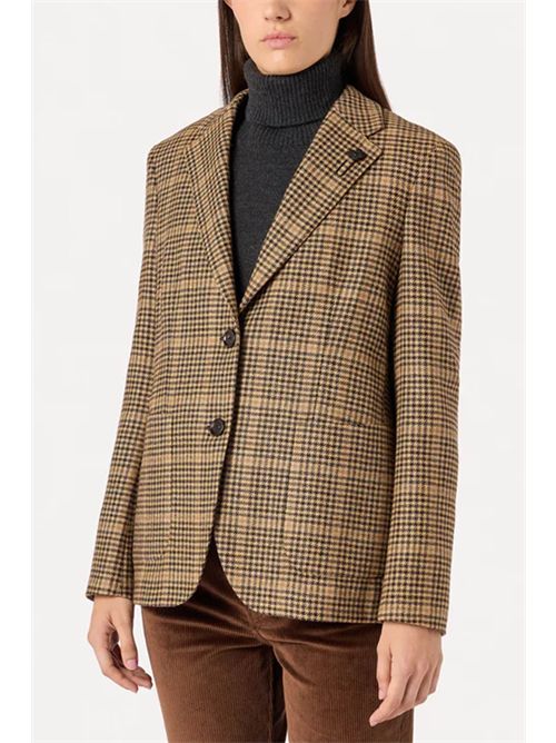 Giacca monopetto in pied-de-poule LARDINI | A6MAUDEZAAIF65517260BR