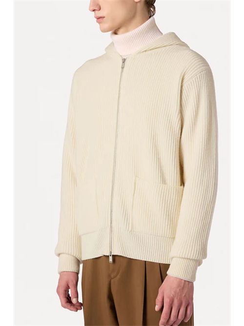 Zip-up cardigan with hood LARDINI | AALMML424AA65031120