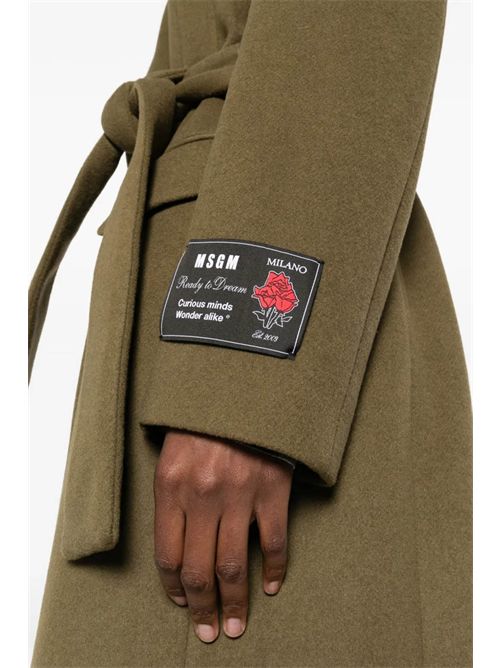 Double-breasted coat with belt MSGM | 3941MDC1025760337