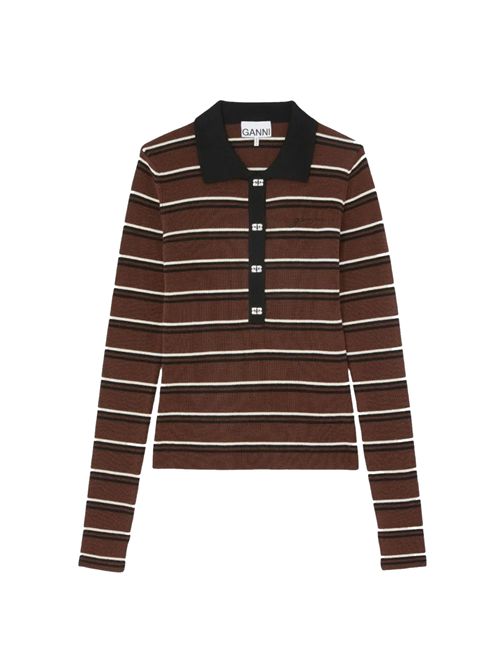 Polo a righe GANNI | A1170004999