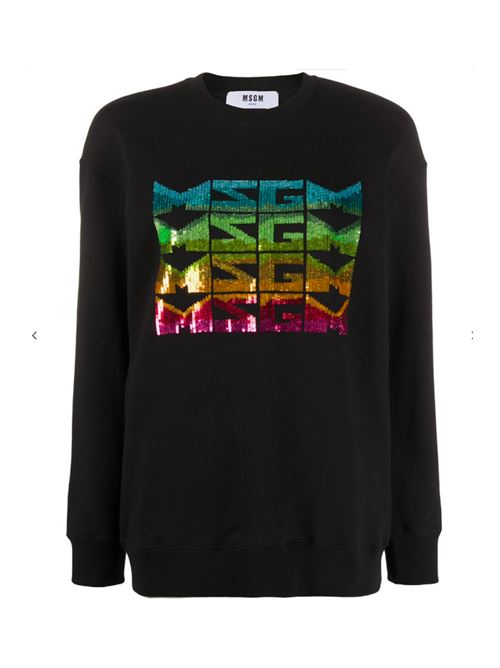 Felpa  logo in paillettes MSGM | 2842MDM28320749999