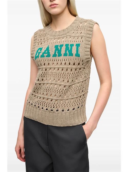 Gilet con logo GANNI | K2428921