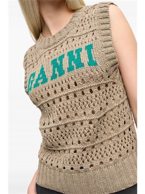 Gilet con logo GANNI | K2428921