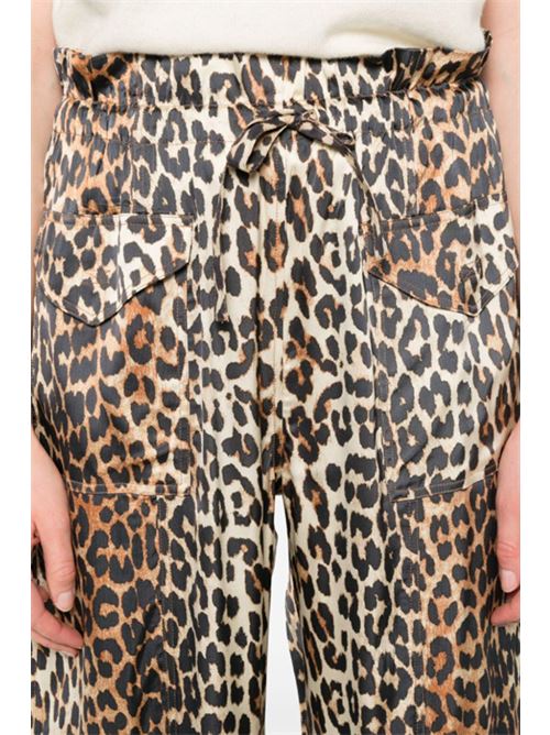 Pantaloni stampa leopardata GANNI | W0324943