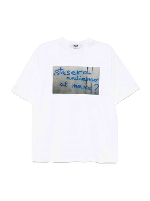 Graphic Print T-Shirt MSGM | 3841MDM14925700201