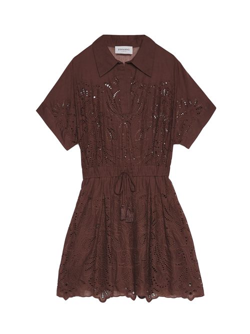 Dress with Sangallo embroidery ERMANNO FIRENZE | Dress | D48EQ028EN0MFB2400725