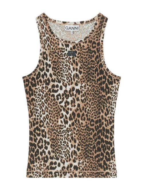 Leopard top GANNI | A1050073943