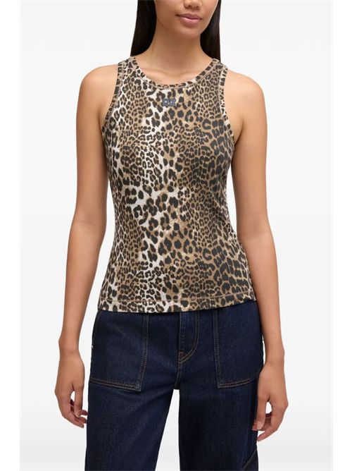 Leopard top GANNI | A1050073943