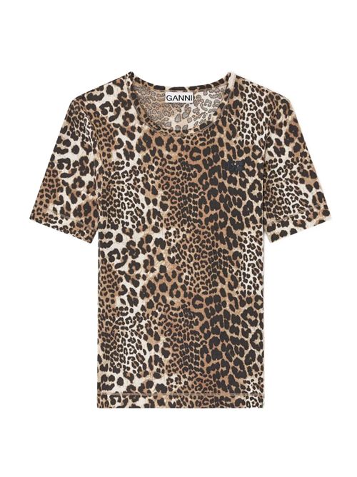 Leopard T-shirt GANNI | A1050177943