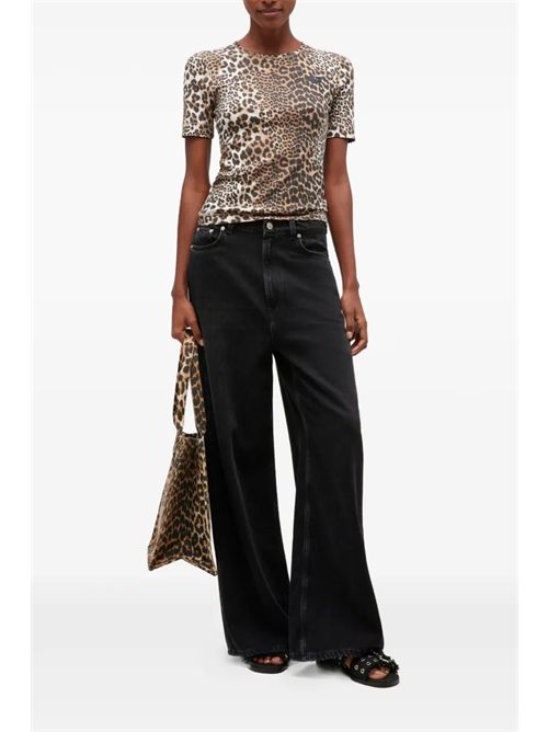 Leopard T-shirt GANNI | A1050177943