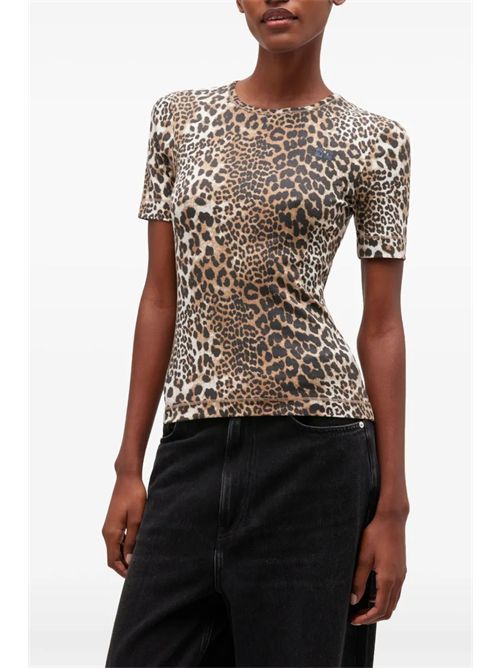 Leopard T-shirt GANNI | A1050177943