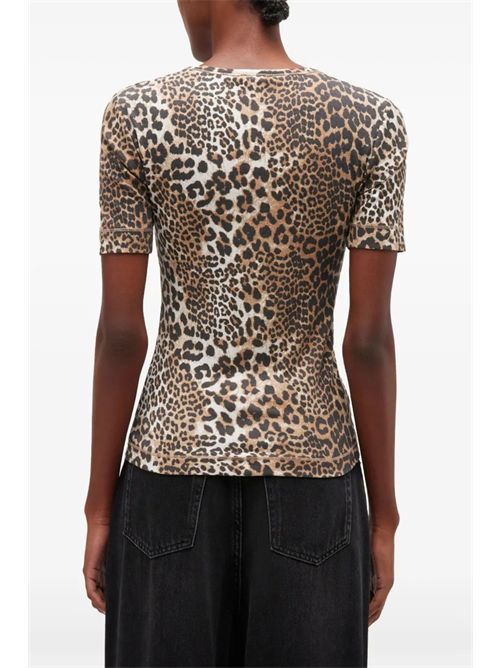 Leopard T-shirt GANNI | A1050177943