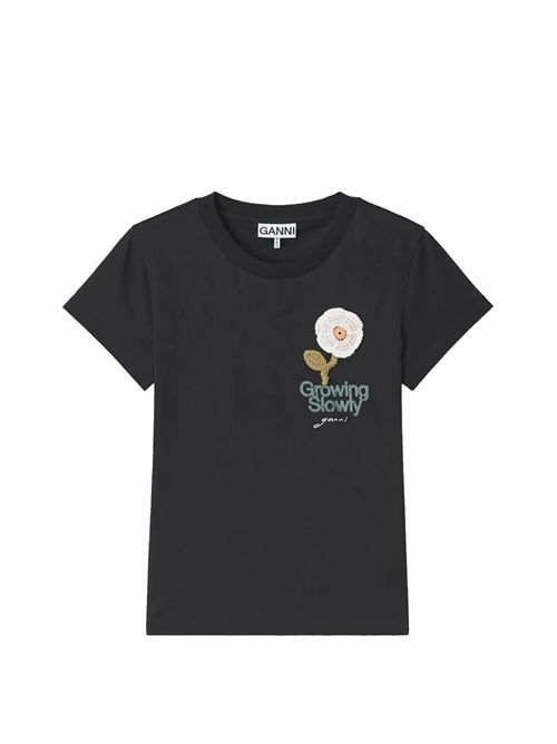 T-shirt con logo GANNI | A1050178252