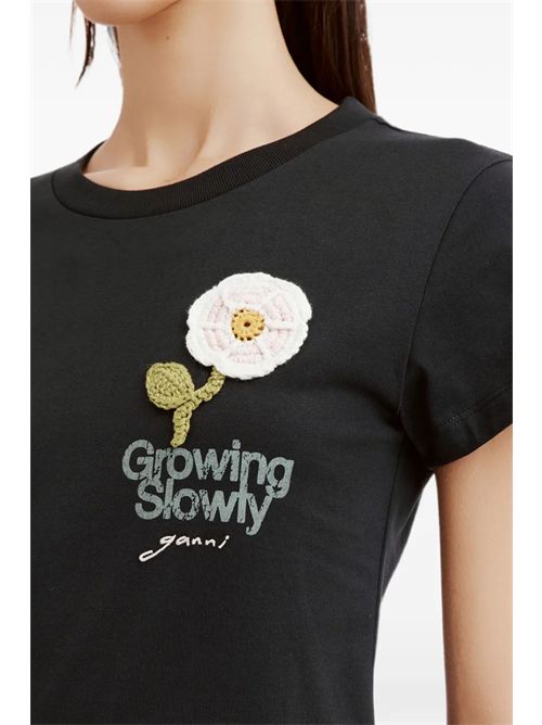 T-shirt con logo GANNI | A1050178252
