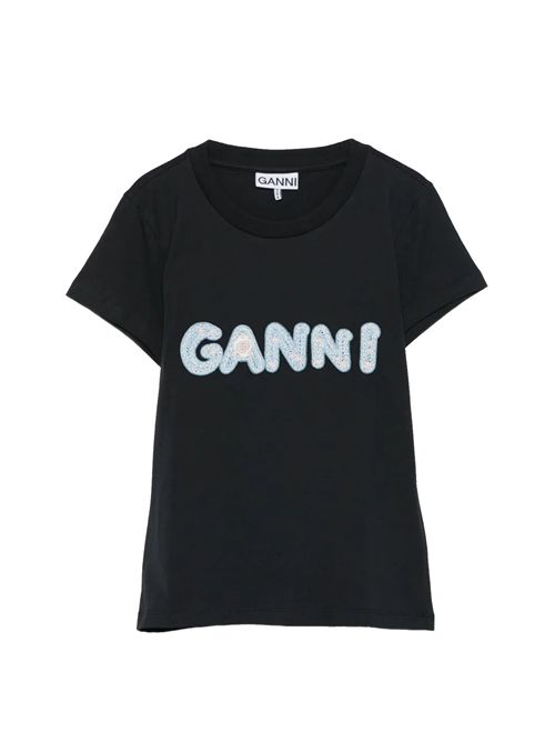 T-shirt con logo GANNI | A1050179252