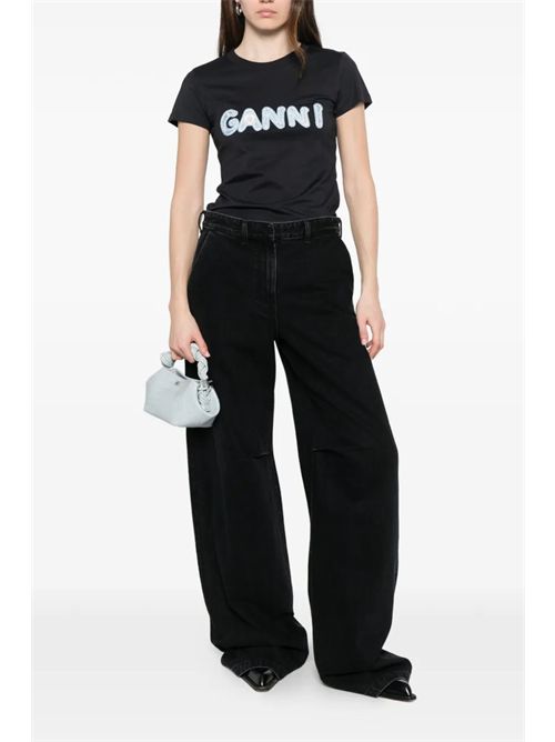 T-shirt con logo GANNI | A1050179252