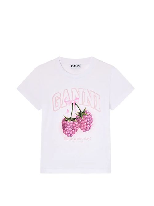 T-shirt con logo GANNI | A1050185151