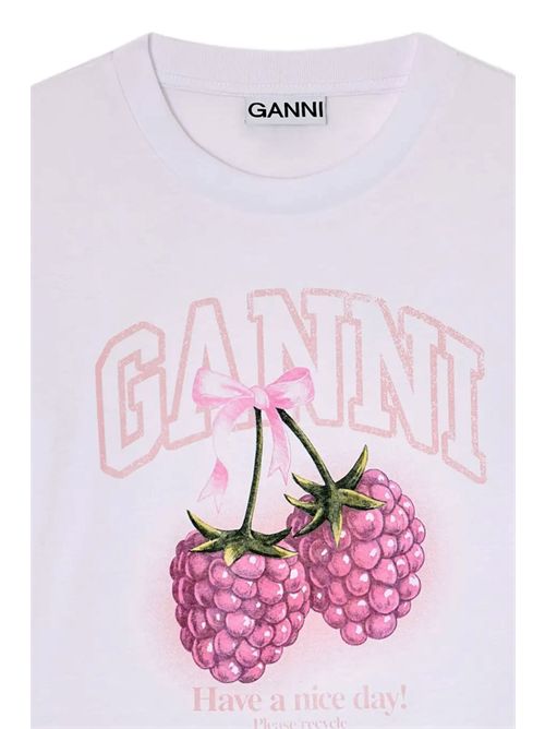 T-shirt con logo GANNI | A1050185151