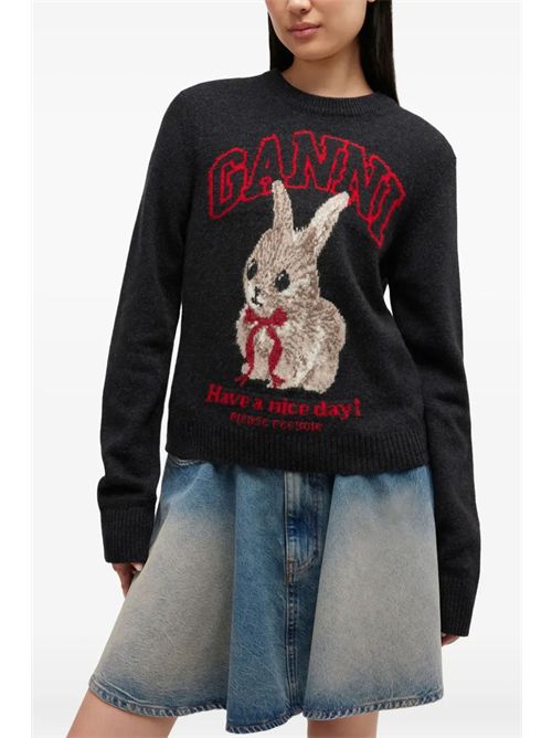 Maglione con logo GANNI | A1070047252