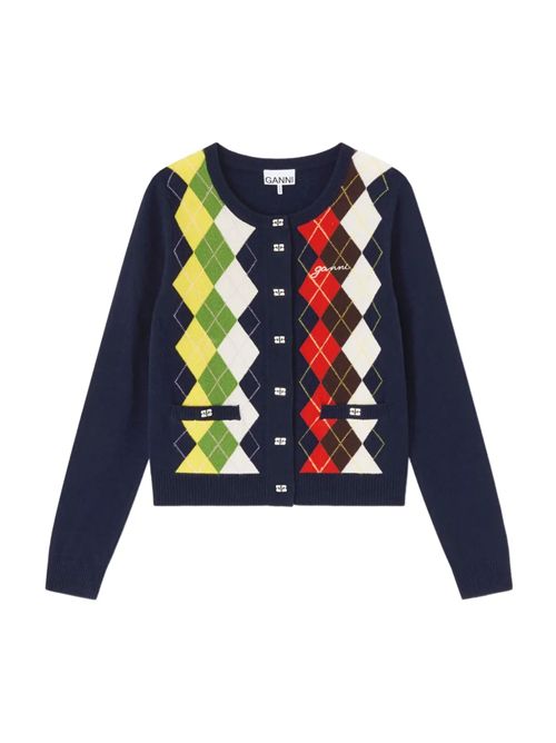 Cardigan con logo GANNI | A1070055683