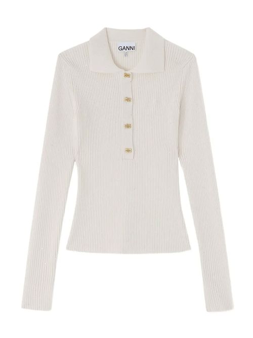 Polo con logo GANNI | A1070085135