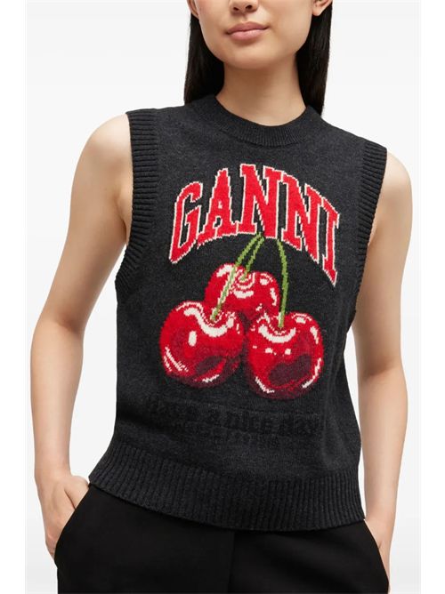 Gilet con logo GANNI | A1070264252