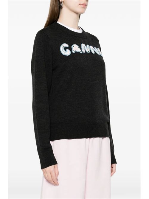 Maglia con logo GANNI | A1070267252