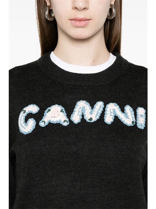 Maglia con logo GANNI | A1070267252
