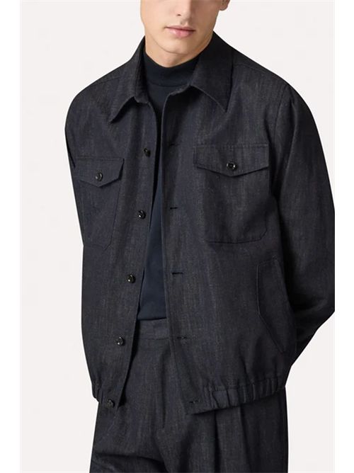 Giacca camicia in lino e cotone LARDINI | PARONOPAIF66502850