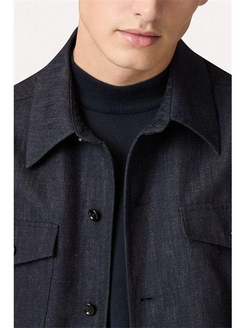 Giacca camicia in lino e cotone LARDINI | PARONOPAIF66502850
